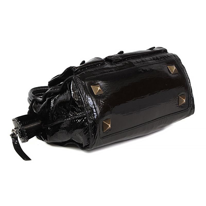 De las mujeres CHLOE Bolso de hombro ELVIRE de charol negro