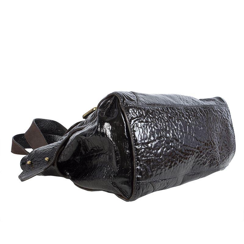 Black CHLOE black patent leather PADDY GM Shoulder Bag