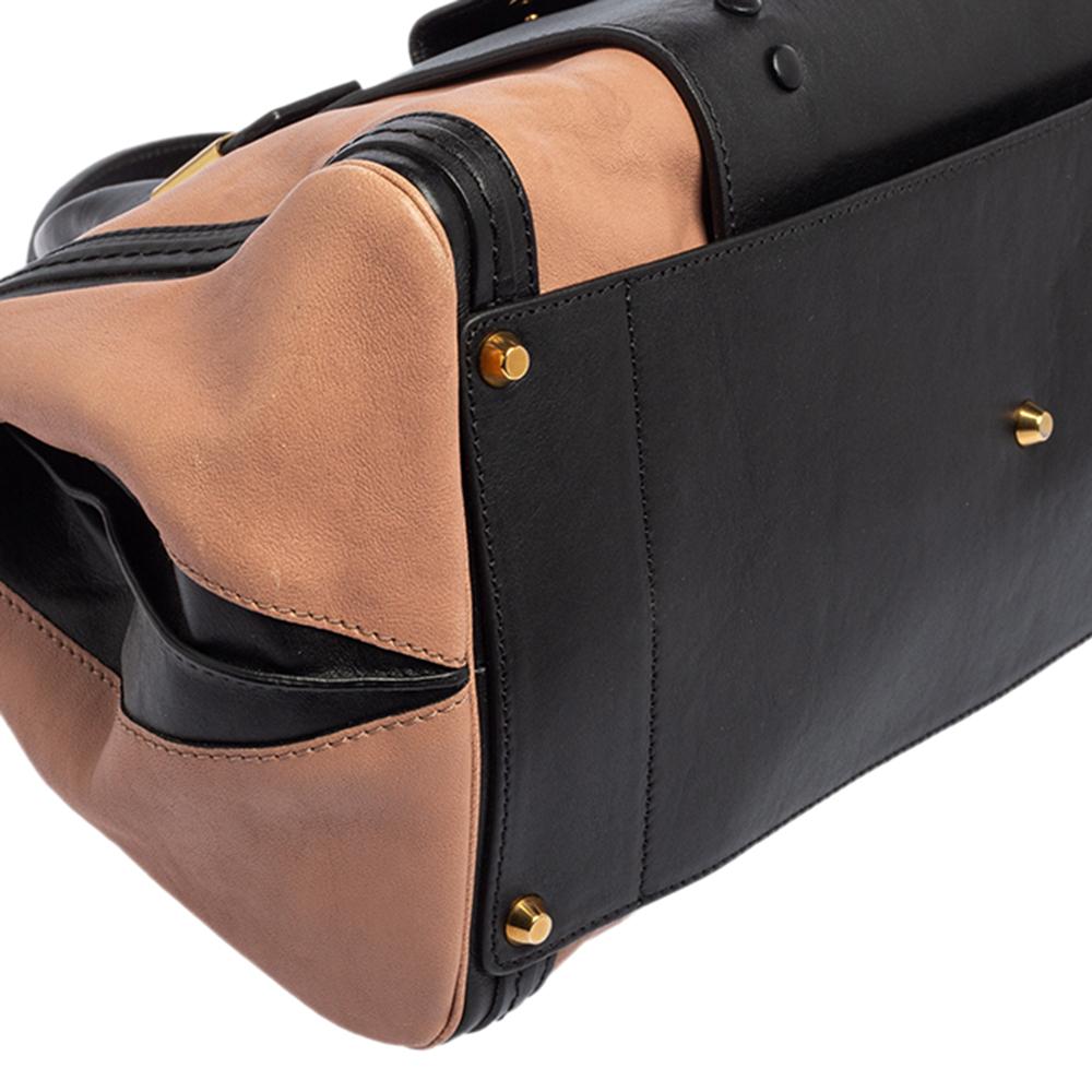 Chloe Chloe Medium Alice Schultertasche aus schwarzem/rosa Leder 6