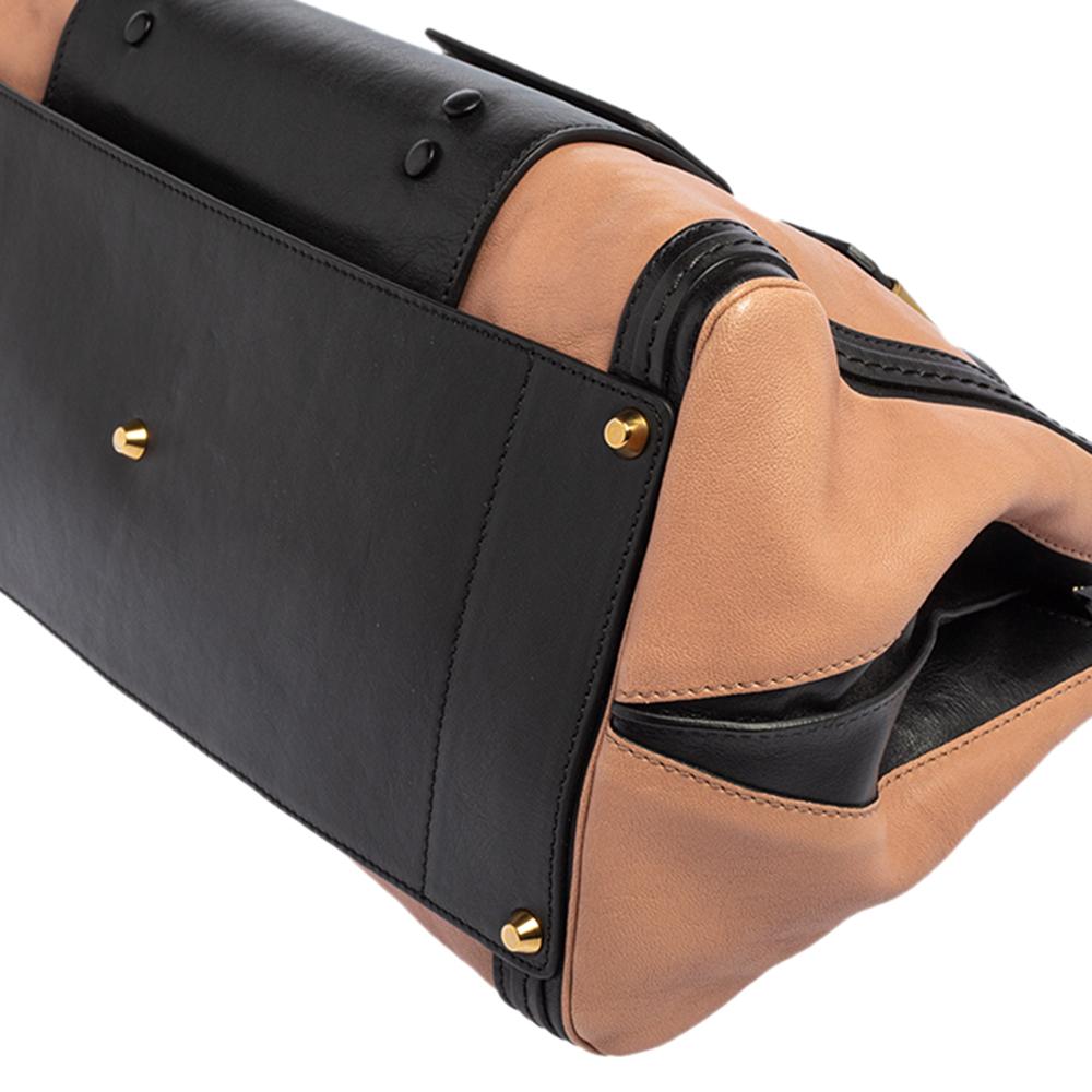 Chloe Chloe Medium Alice Schultertasche aus schwarzem/rosa Leder 7