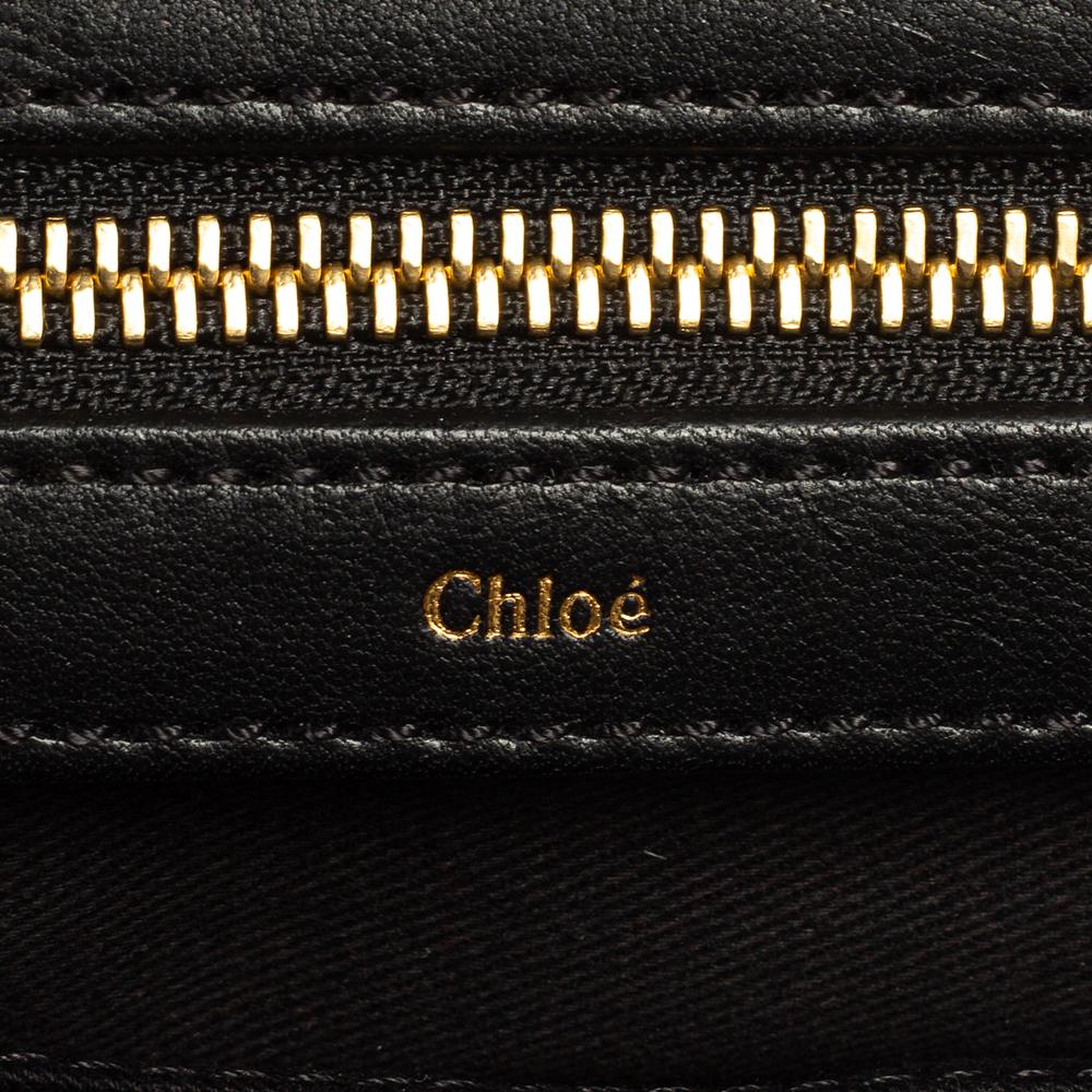 Chloe Chloe Medium Alice Schultertasche aus schwarzem/rosa Leder 3