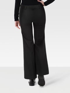 Chloé Black Pinstripe Wide Leg Trousers Size S
