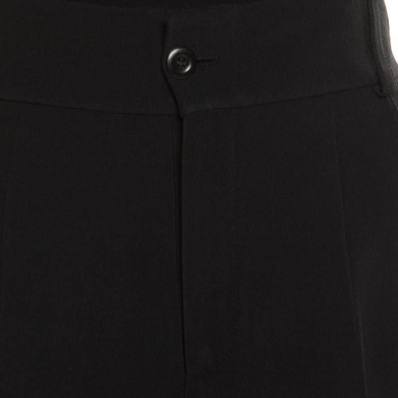 Chloe Black Pleat Detail High Waist Culottes M 2