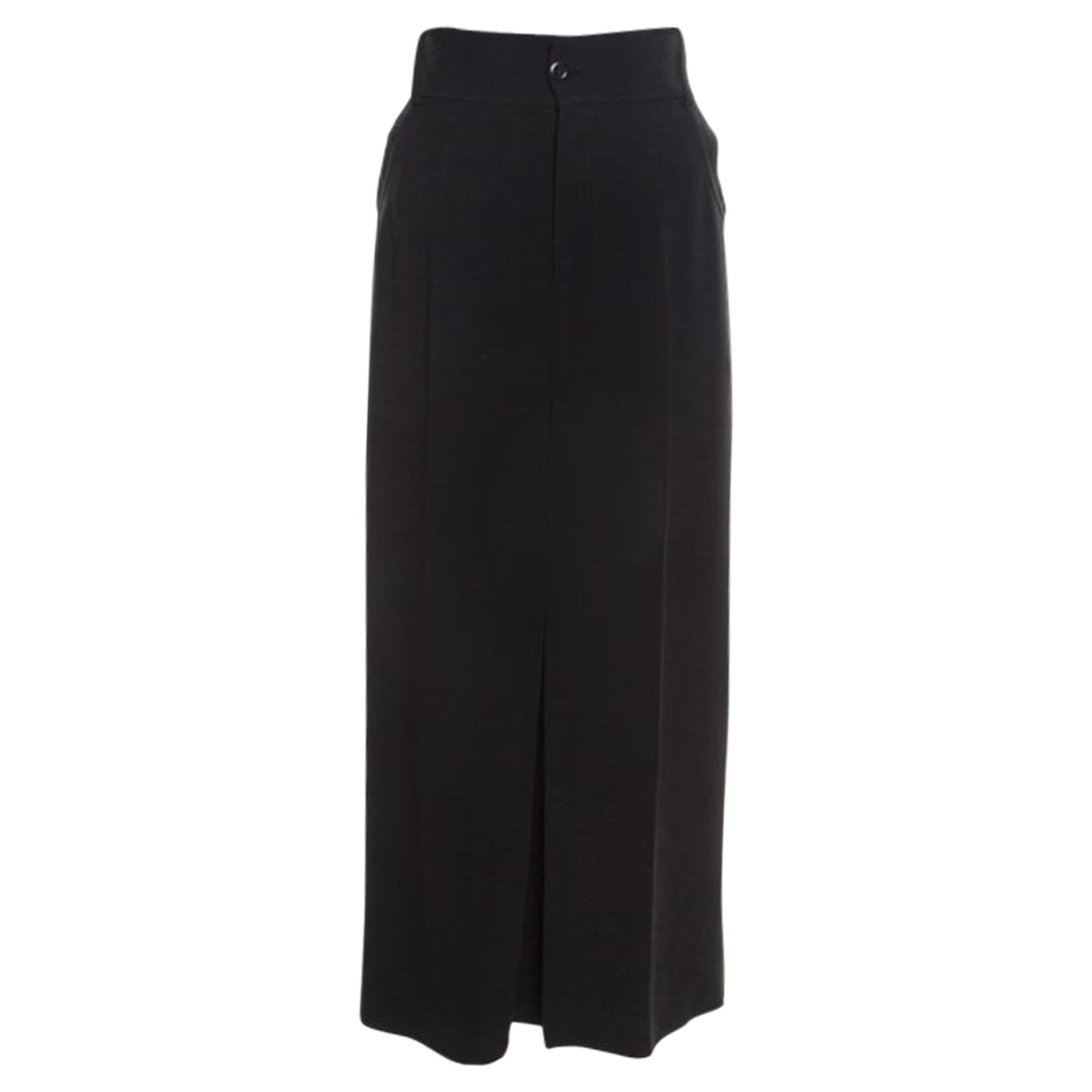 Chloe Black Pleat Detail High Waist Culottes M