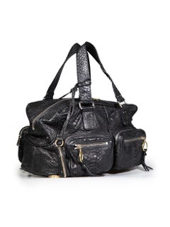 Chloé Black Python Large Betty Shoulder Bag
