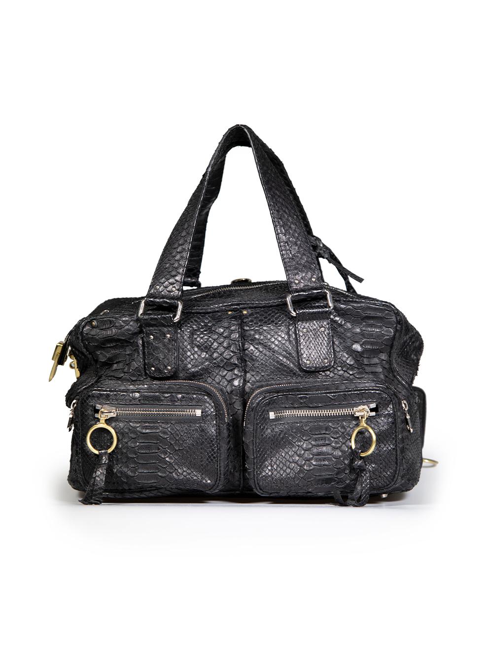 Chloé Black Python Large Betty Shoulder Bag In Good Condition In London, GB