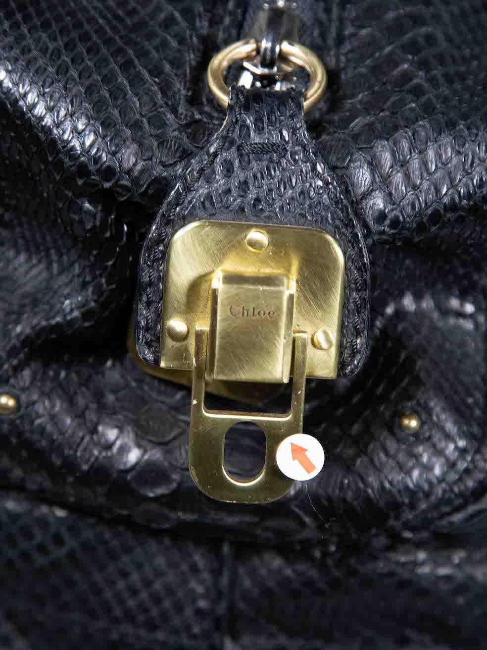 Chloé Black Python Large Betty Shoulder Bag 2
