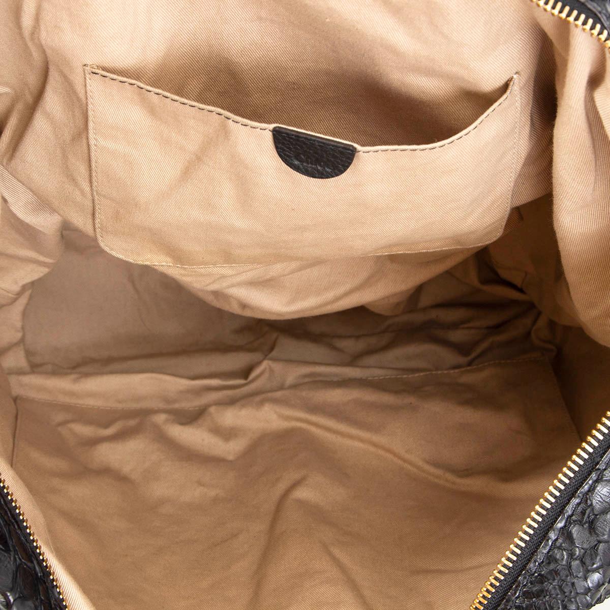 CHLOE black PYTHON ZIP POCKET Shoulder Bag For Sale 1