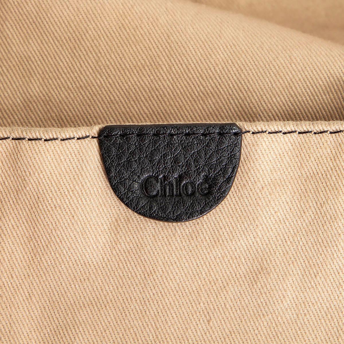 CHLOE black PYTHON ZIP POCKET Shoulder Bag For Sale 3