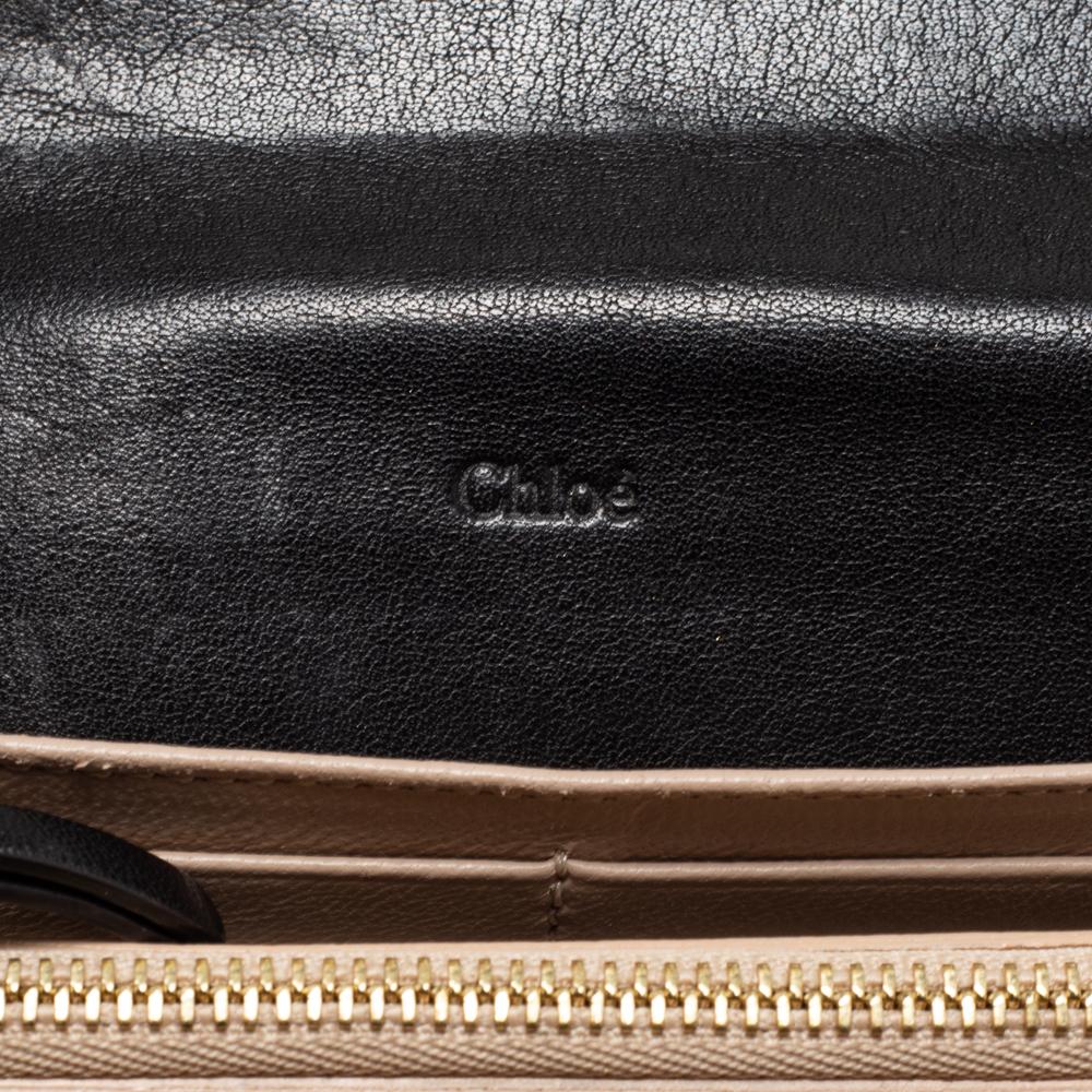 Chloe Black Quilted Leather Georgia Continental Wallet 5