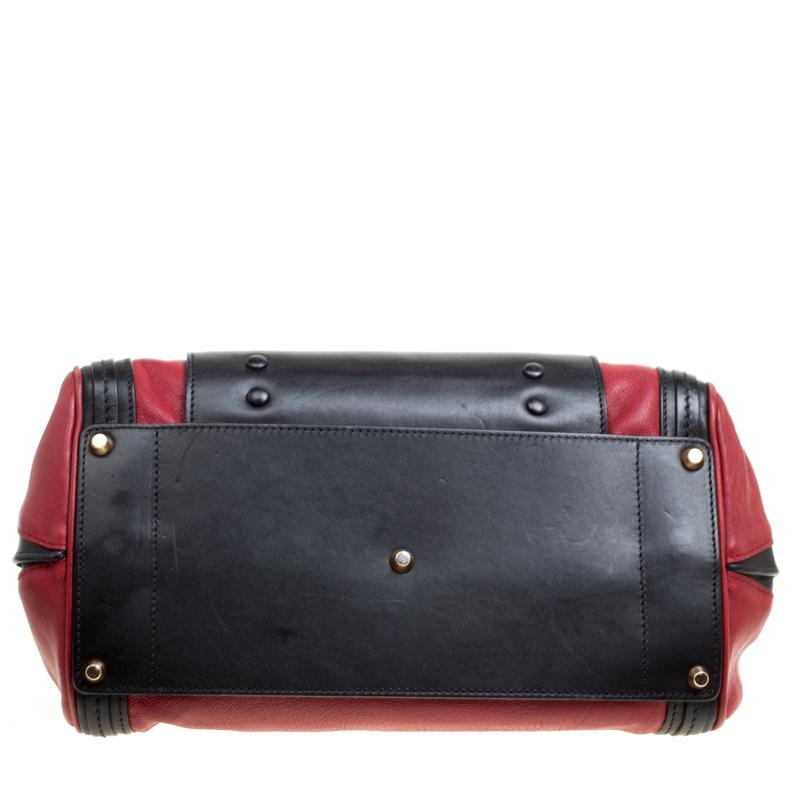 Chloe Black/Red Leather Small Alice Satchel 6