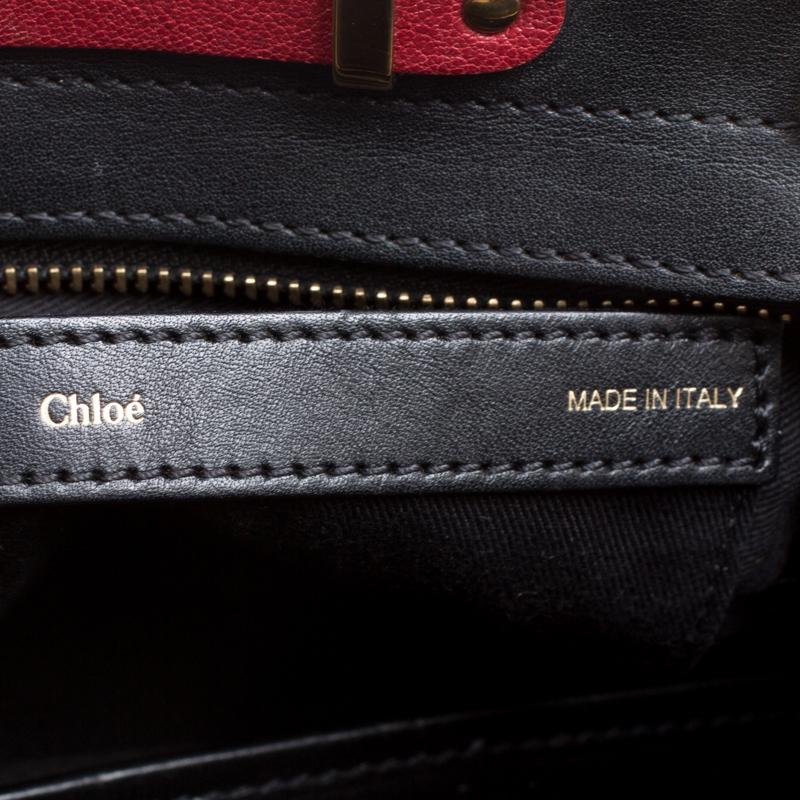 Chloe Black/Red Leather Small Alice Satchel 2