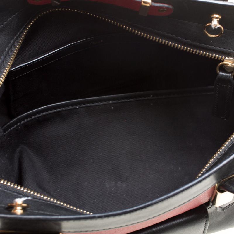 Chloe Black/Red Leather Small Alice Satchel 3