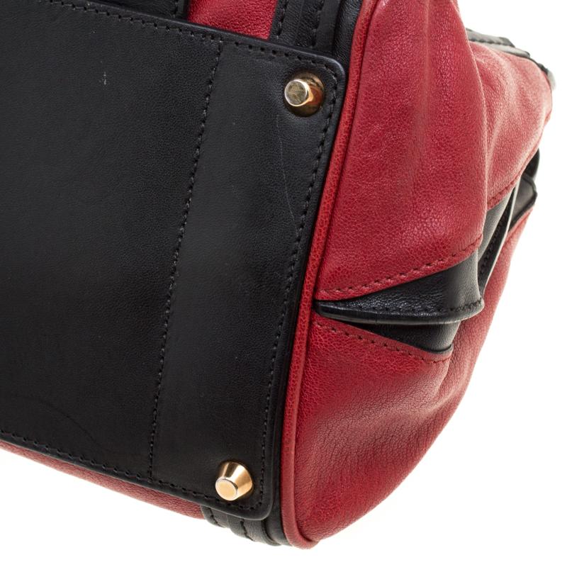 Chloe Black/Red Leather Small Alice Satchel 4