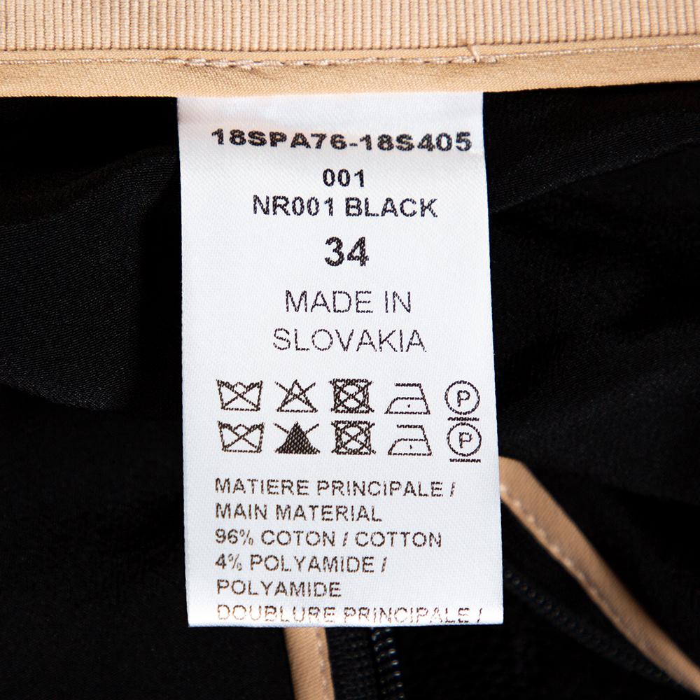 Schwarze Cargohose aus durchsichtiger Spitze S 1
