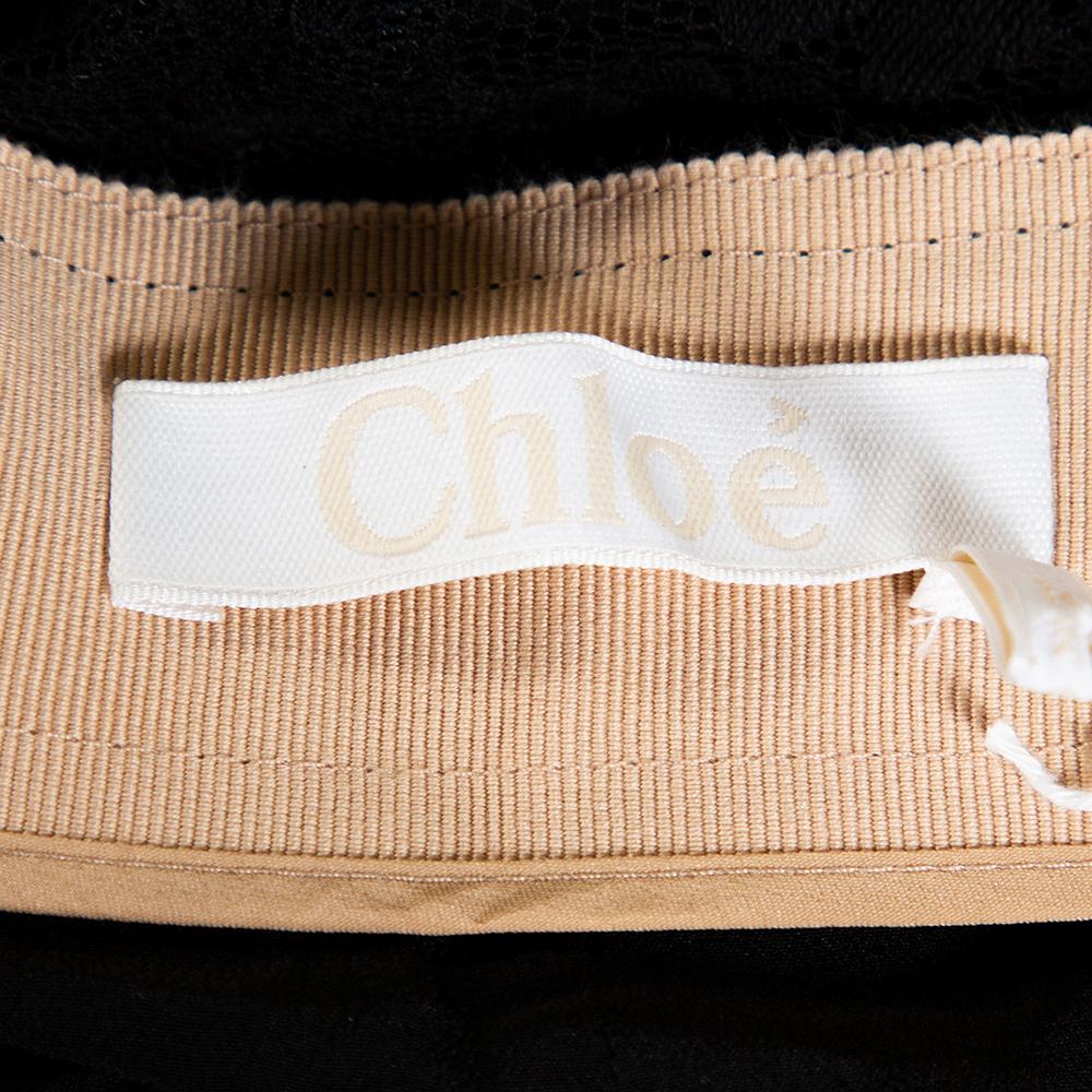 Schwarze Cargohose aus durchsichtiger Spitze S 2