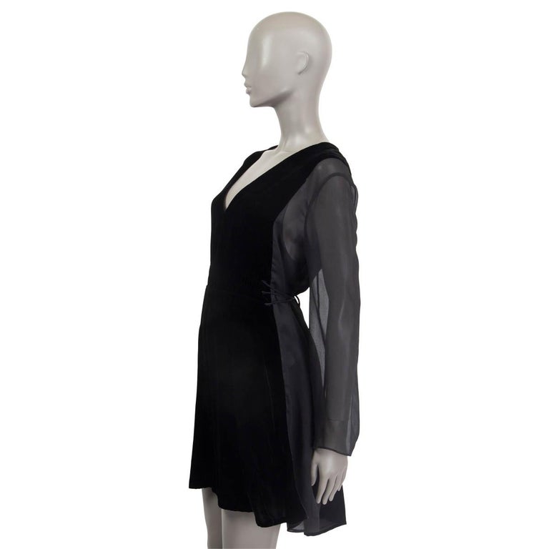 black velvet dress sheer sleeves Apres Black Velvet Bodycon Split Maxi Dress With Sheer Sleeves – Club L  London main image 1