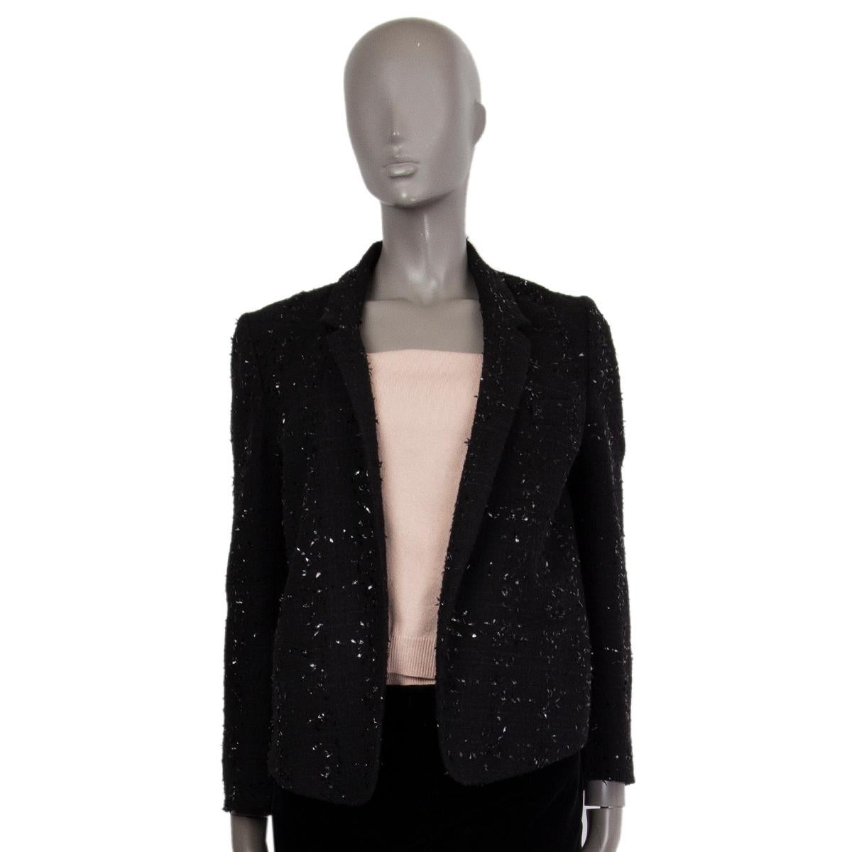 black shiny blazer