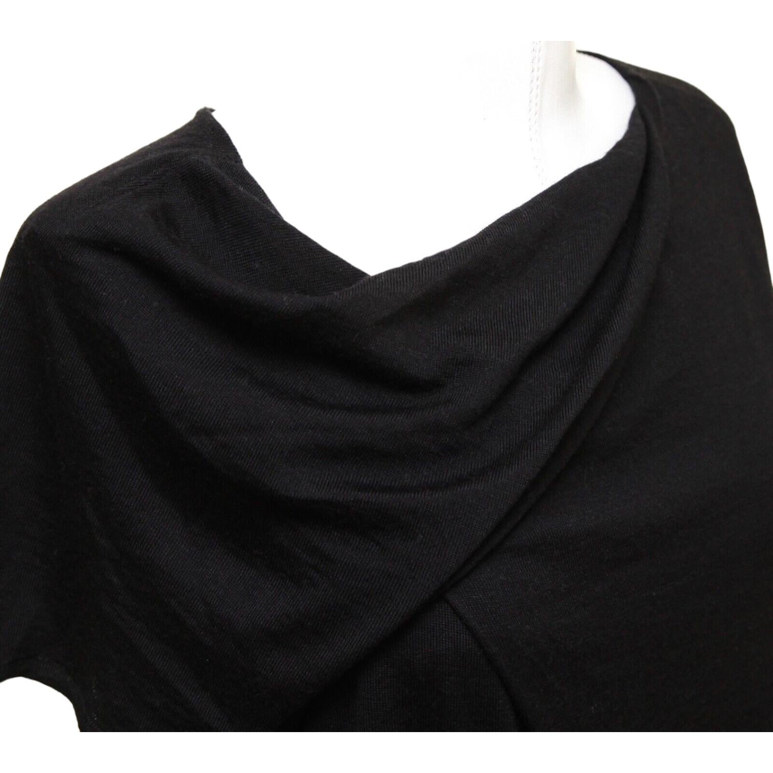 CHLOE Negro Suéter de punto de manga corta Top Lana Cachemira Sz XS en venta 2