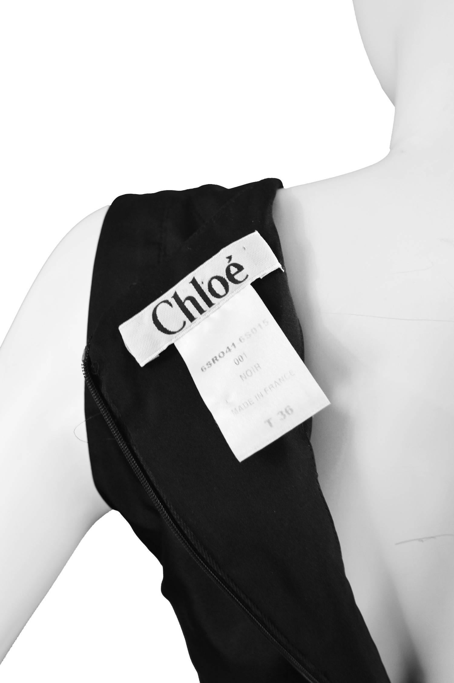 Chloe Black Silk Dress For Sale 2
