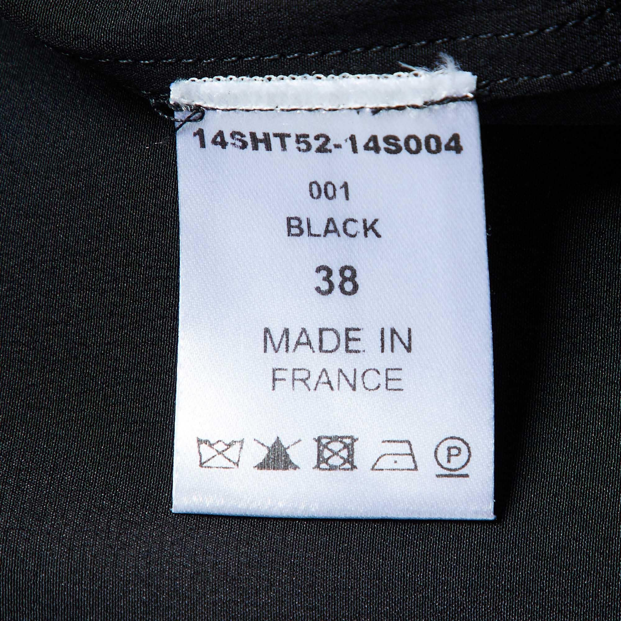 Chloe Black Silk Loose Fit Mini Dress M For Sale 1