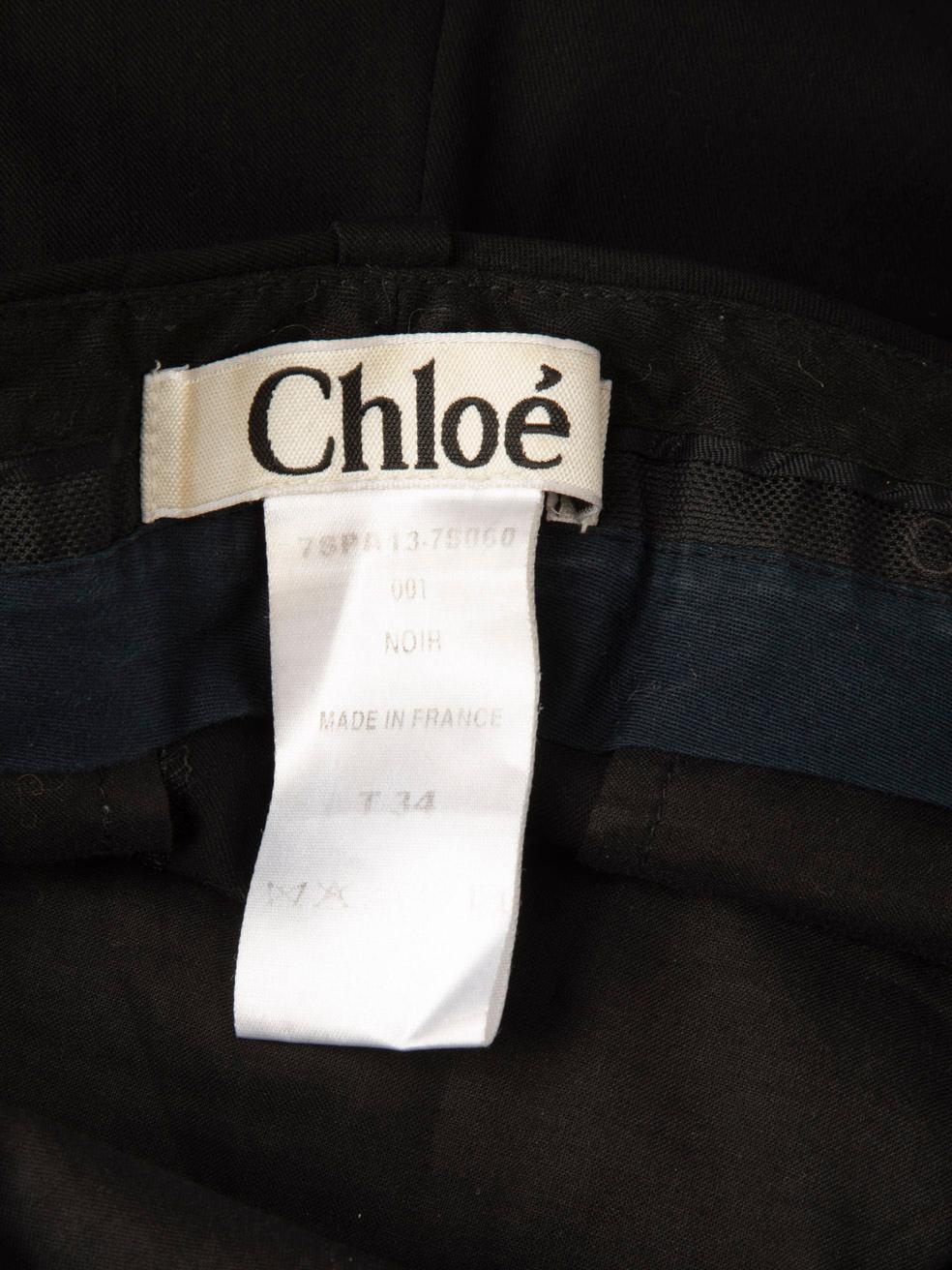 Chloé Schwarz Straight Fit Anzughose Größe XS Damen im Angebot