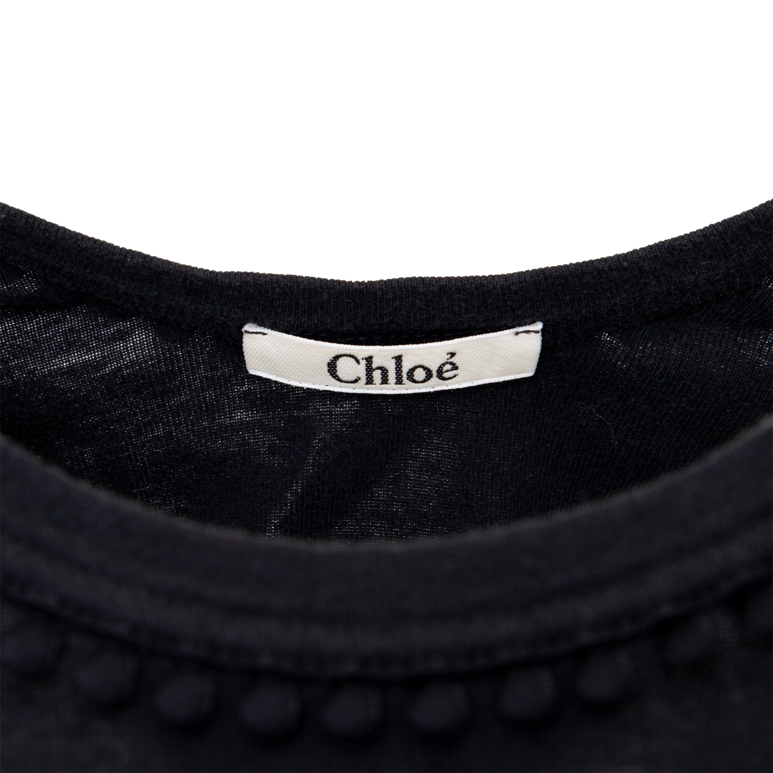 Chloé Schwarzes Oberteil - '00s Damen im Angebot