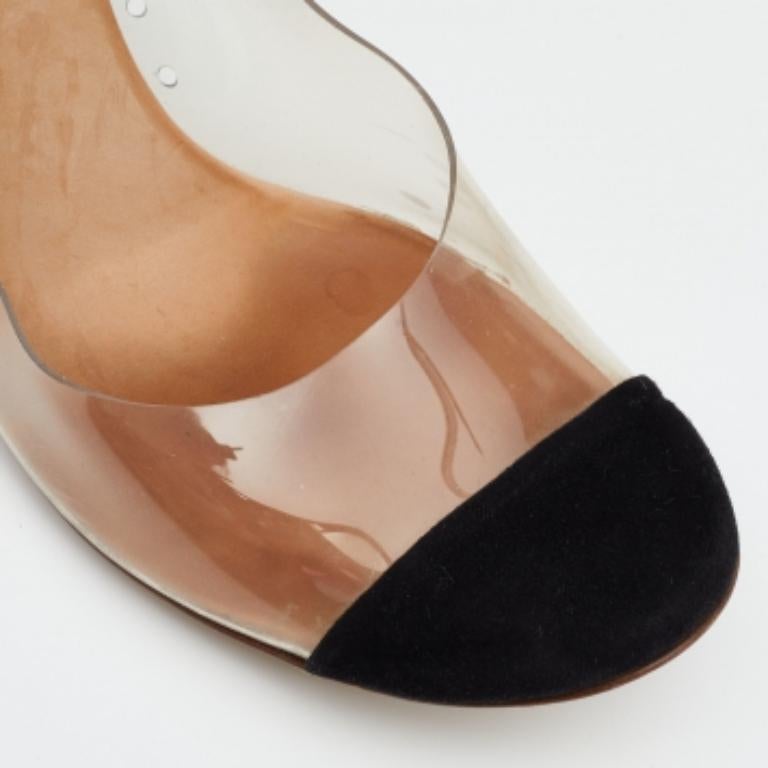 Chloe Schwarz/Weiß Wildleder And PVC Block Heel Sandalen Größe 41,5 Damen im Angebot