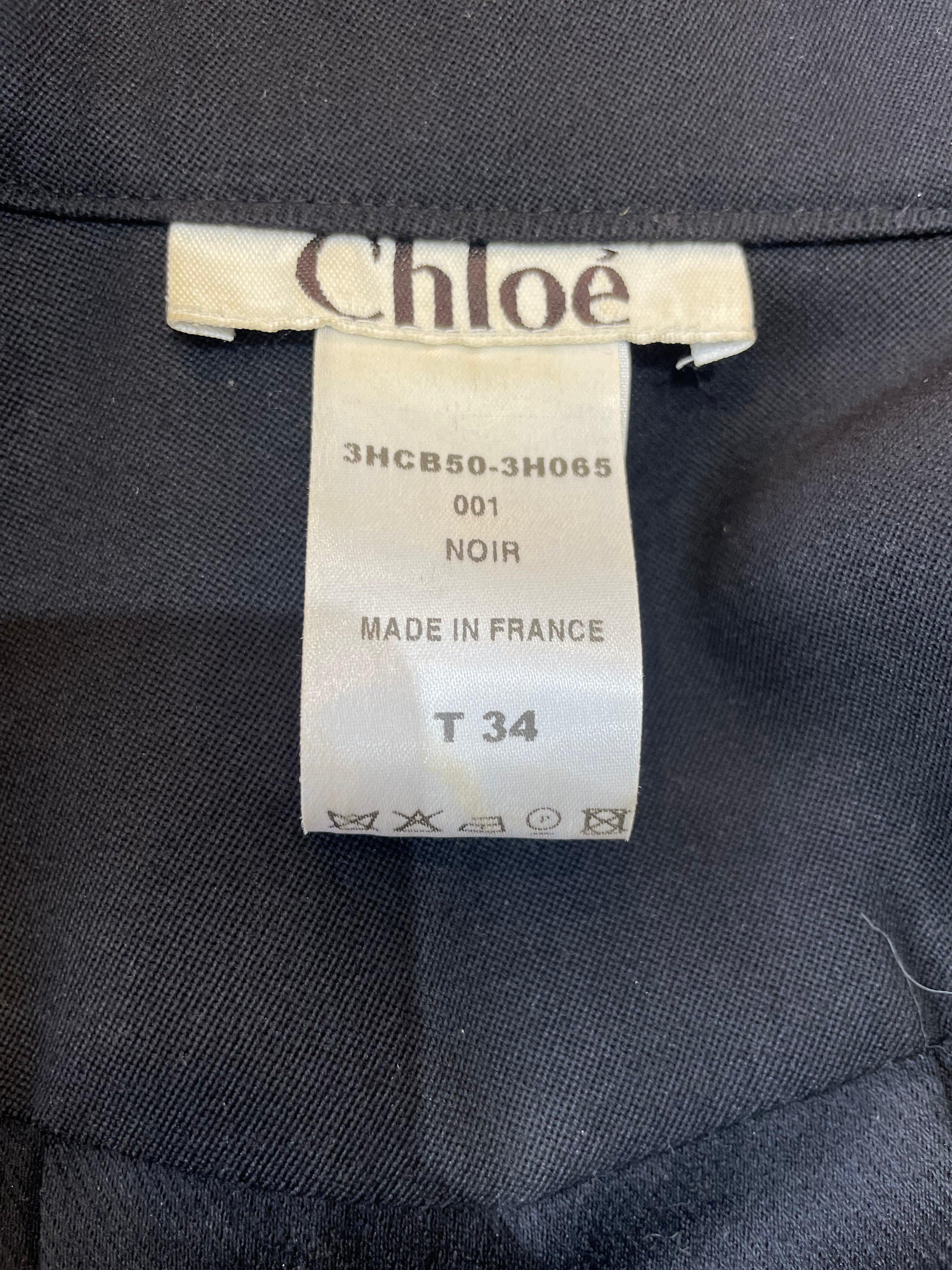 Chloe Schwarzer, vom Militär inspirierter Woll-Twill-Overall, 1990er Jahre Damen im Angebot