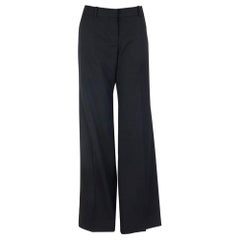 CHLOE black wool WIDE LEG Suit Pants 42 L