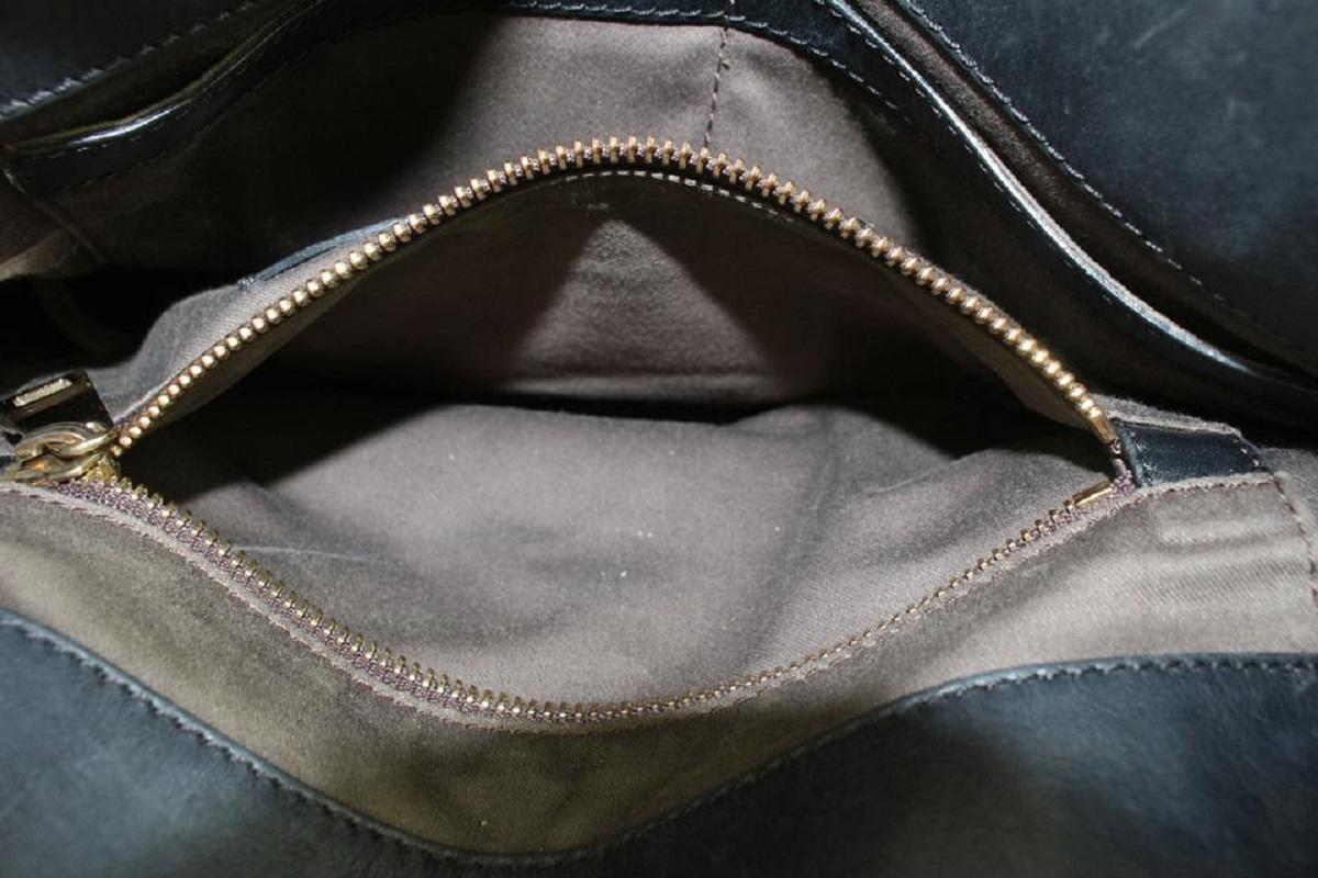 Chloé Black x Grey Leather 2way Tote 1ch1020 For Sale 3