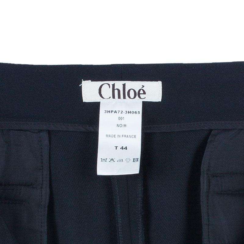 Chloe Black Zardozi Embroidered Trousers M 5