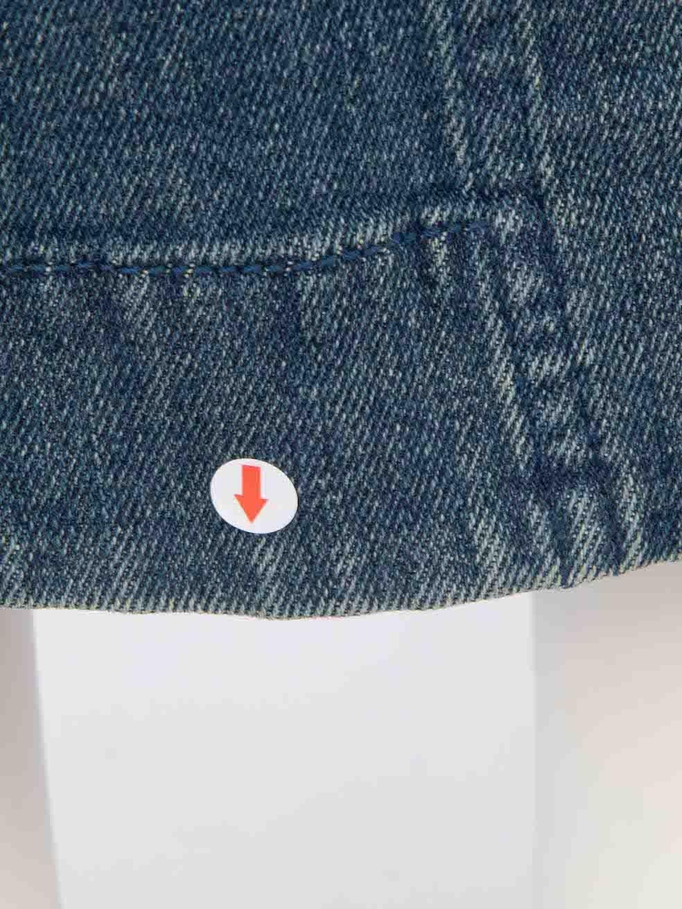 Chloé Blue Denim Buttoned Midi Skirt Size S For Sale 3