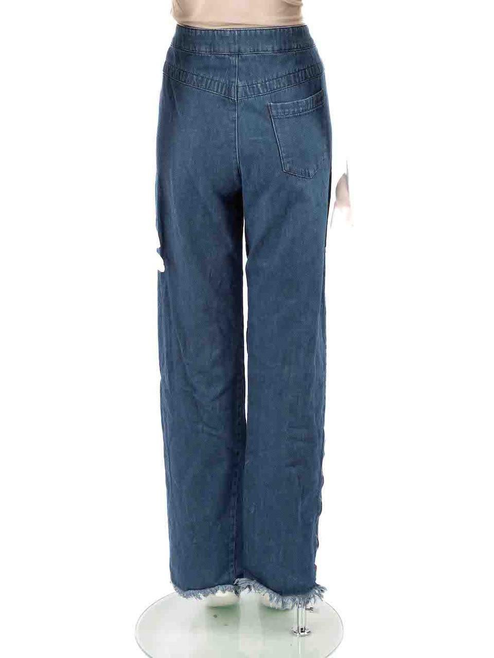 Chloé Blue Denim Drawstring Jogger Jeans Size M In Good Condition In London, GB