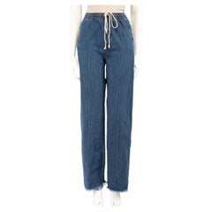 Chloé Blue Denim Drawstring Jogger Jeans Size M