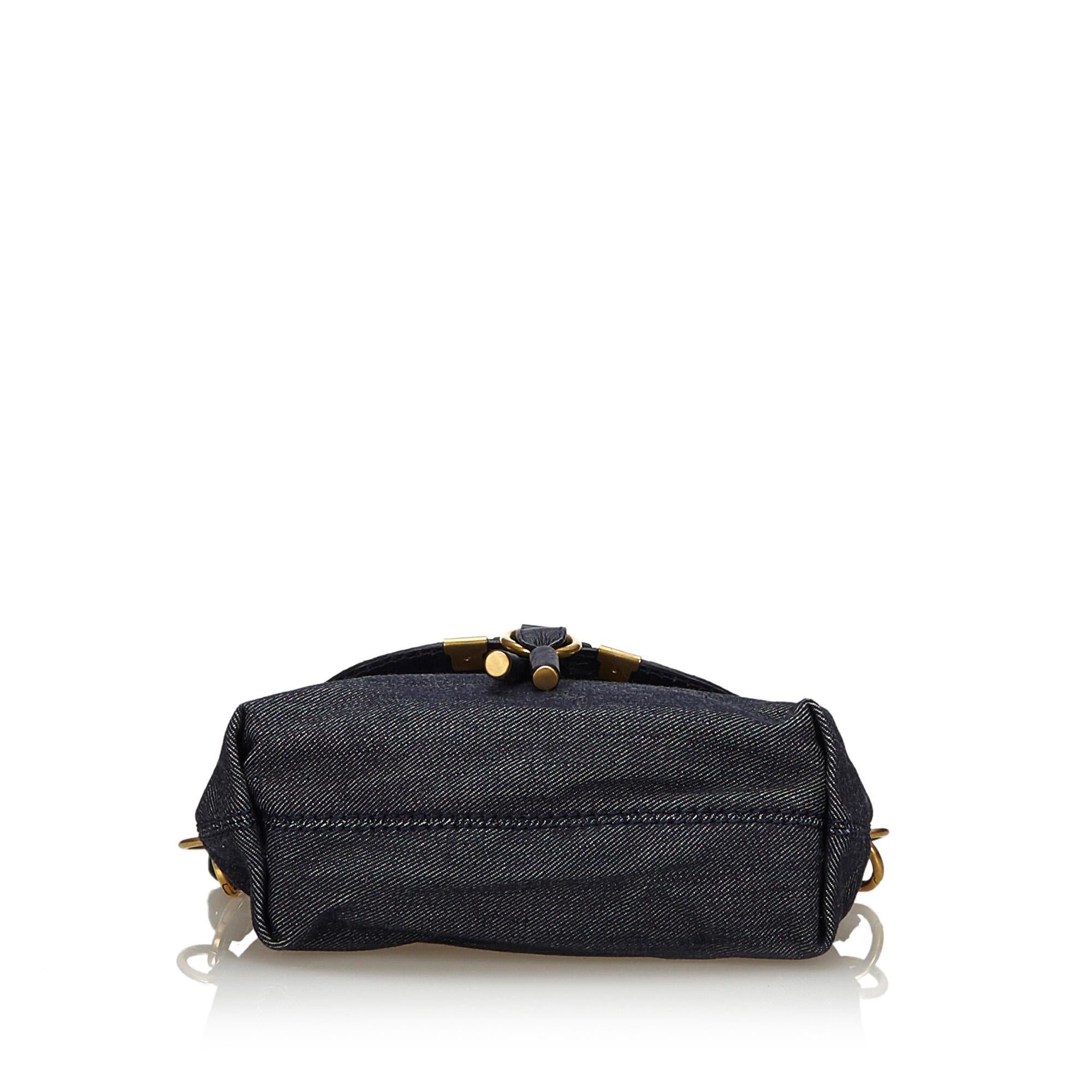 Black Chloe Blue Denim Marcie Crossbody Bag