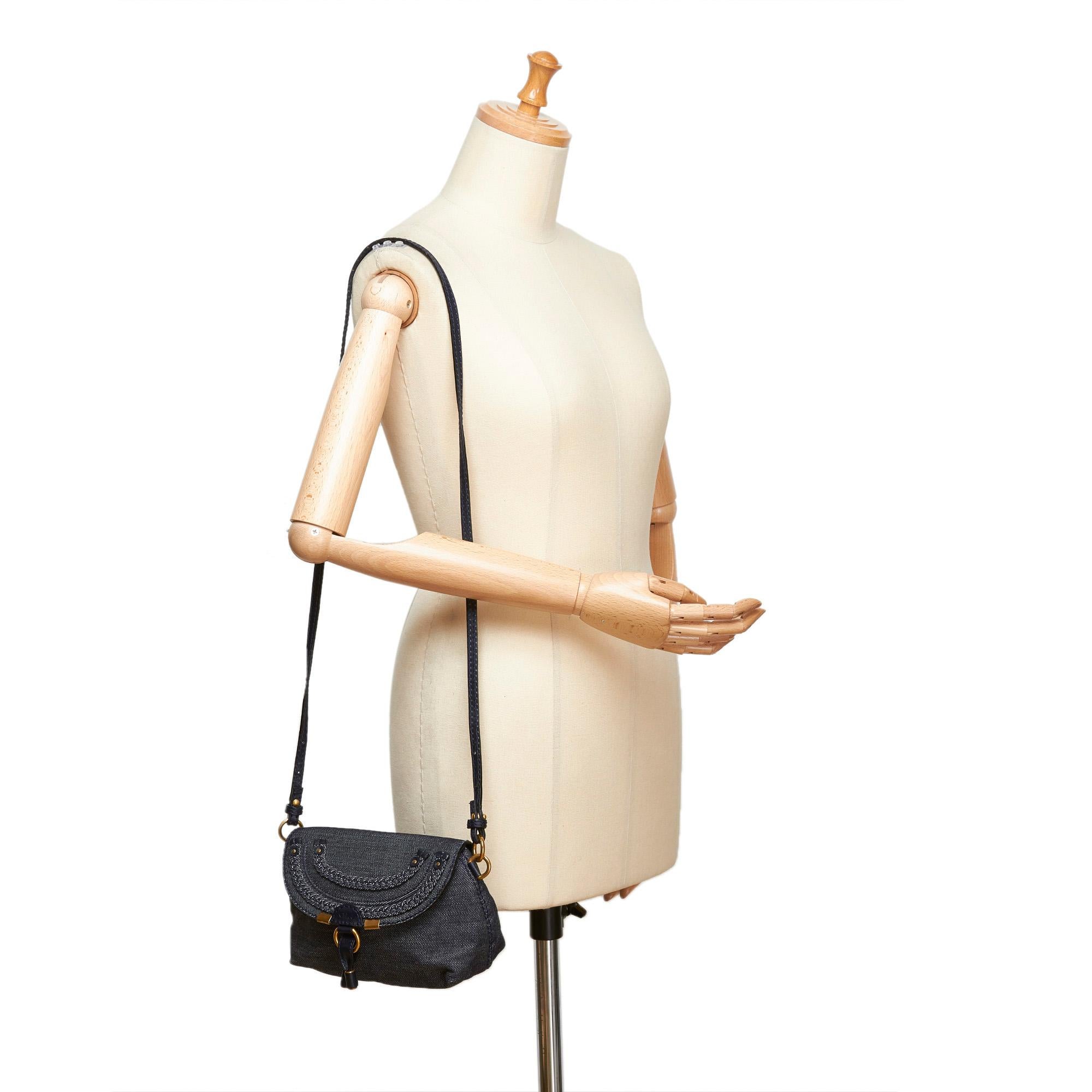 Chloe Blue Denim Marcie Crossbody Bag 3