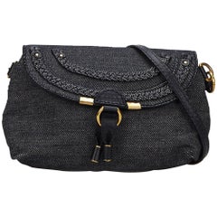 Chloe Blue Denim Marcie Crossbody Bag