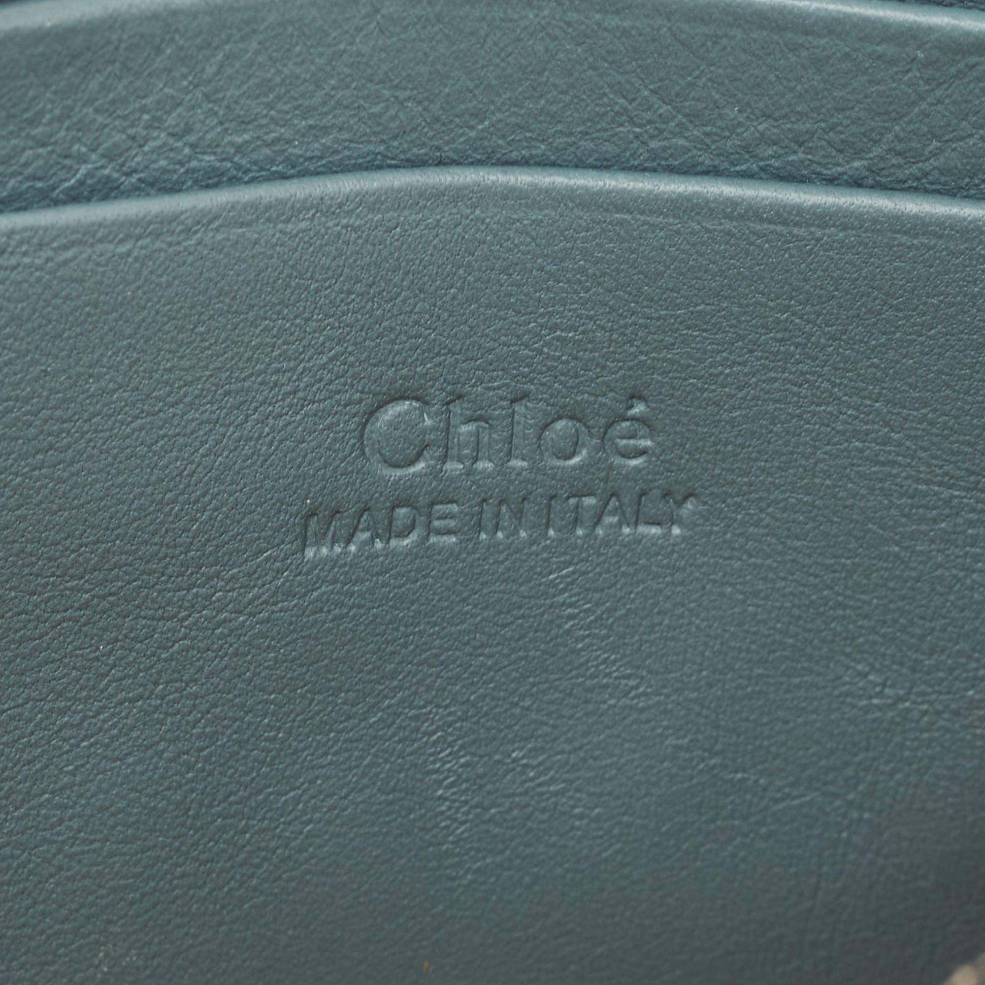 Chloe Blue Leather and Suede Mini Faye Crossbody Bag 8