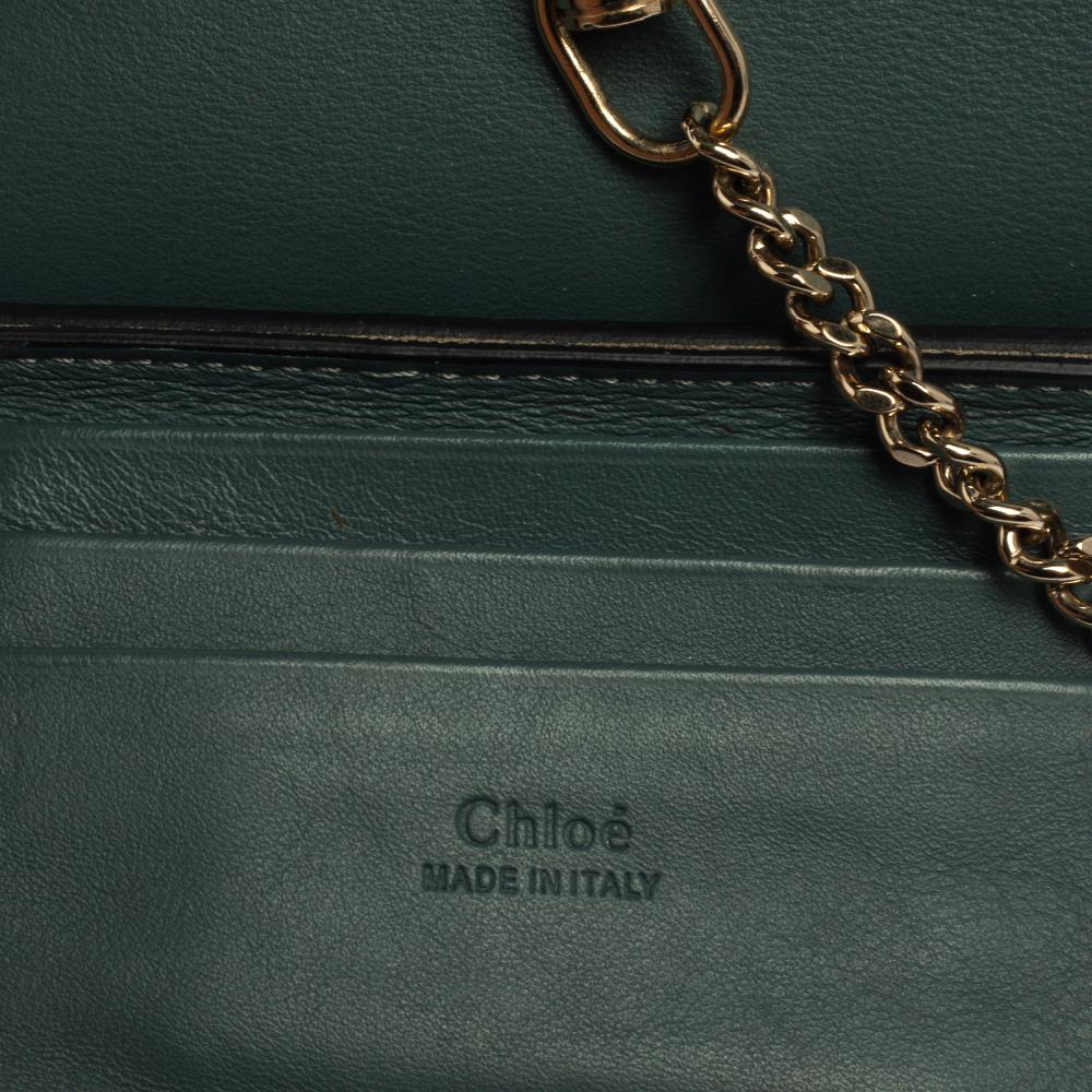 Women's Chloe Blue Leather and Suede Mini Faye Crossbody Bag