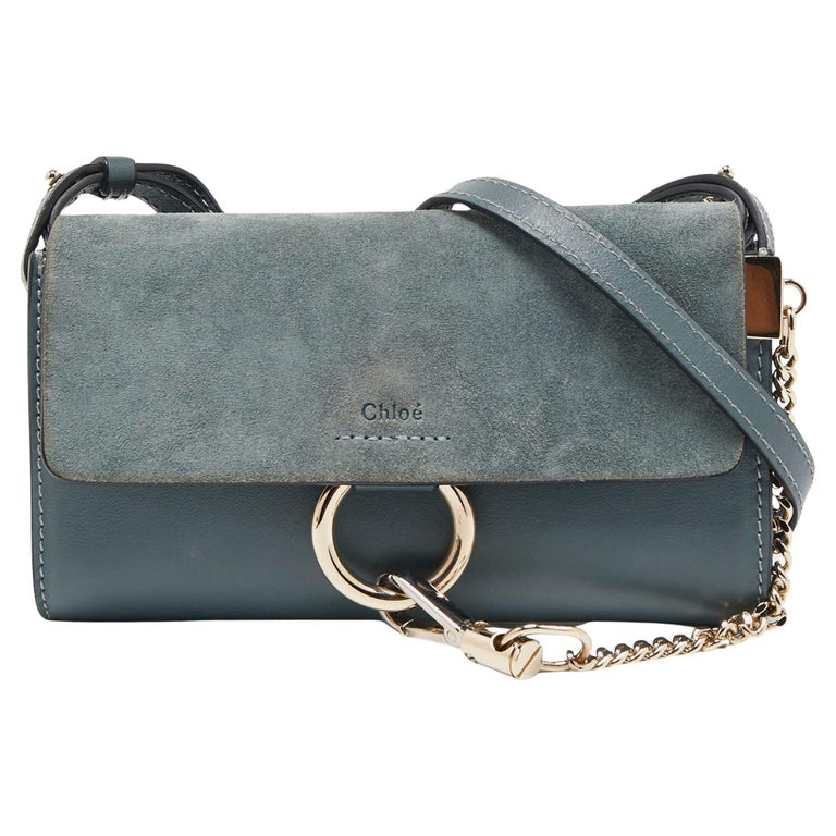 Crossbody Bags ChloÃ© Faye Small Leather And Suede Shoulder Bag
