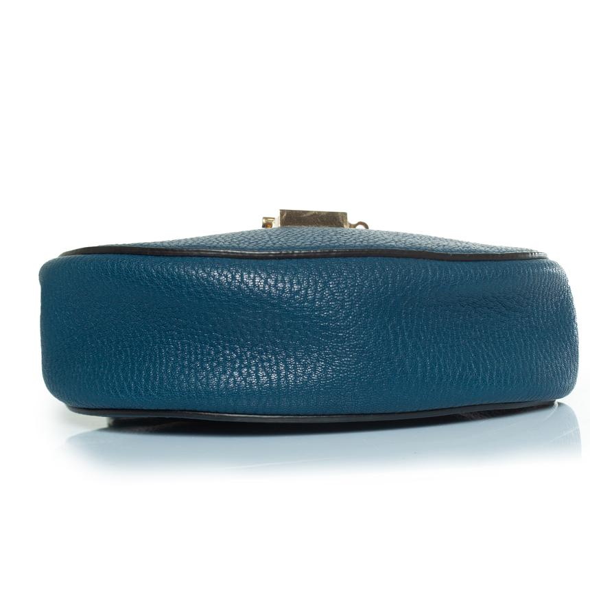 Chloe, blue leather drew bag For Sale 1