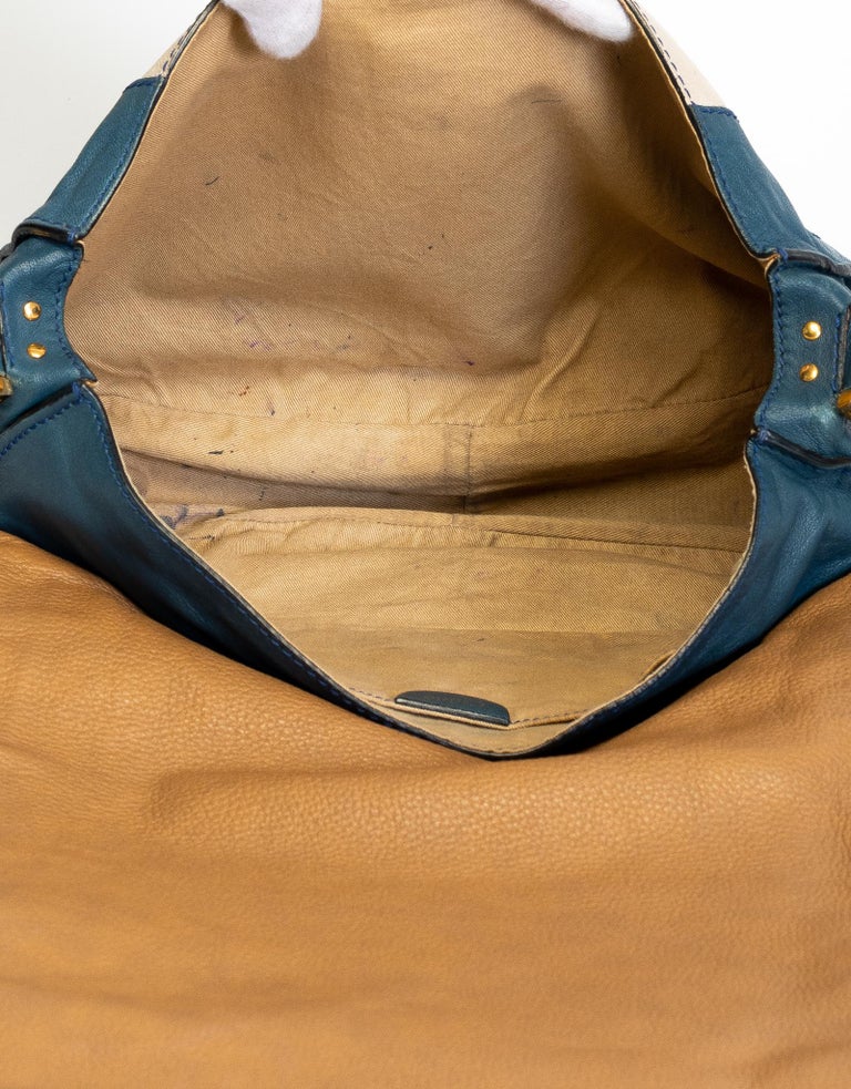 Chloe Blue Leather Marci Crossbody Bag For Sale at 1stDibs