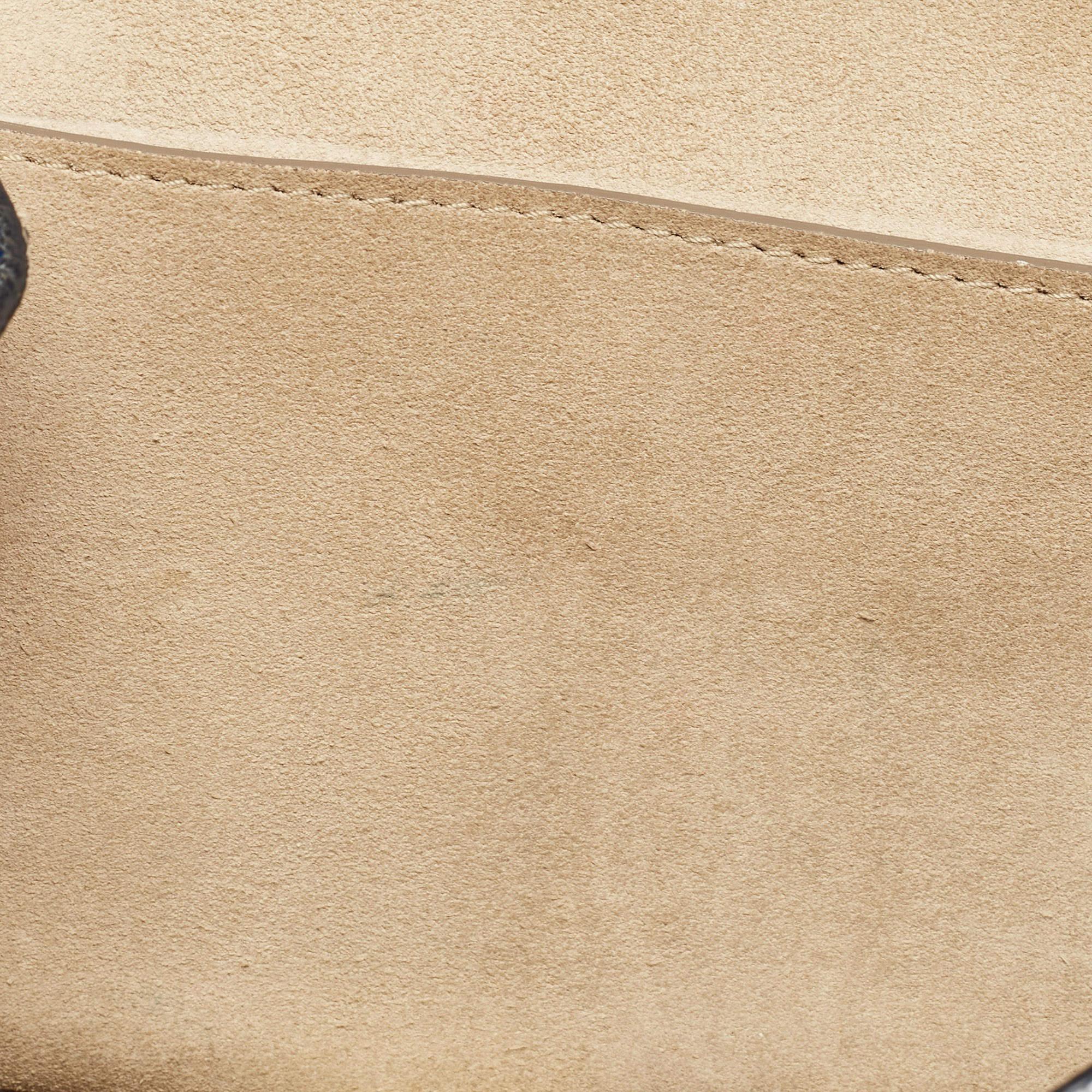 Chloe Sac à bandoulière Drew en cuir bleu, taille moyenne en vente 2