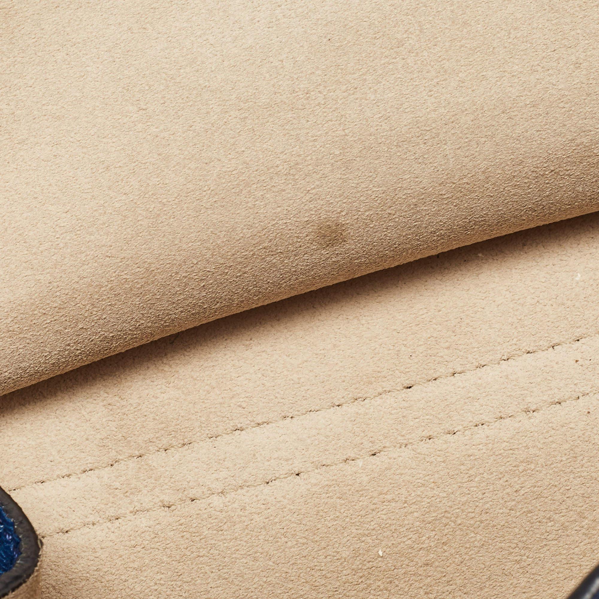 Chloe Blue Leather Medium Drew Shoulder Bag For Sale 4