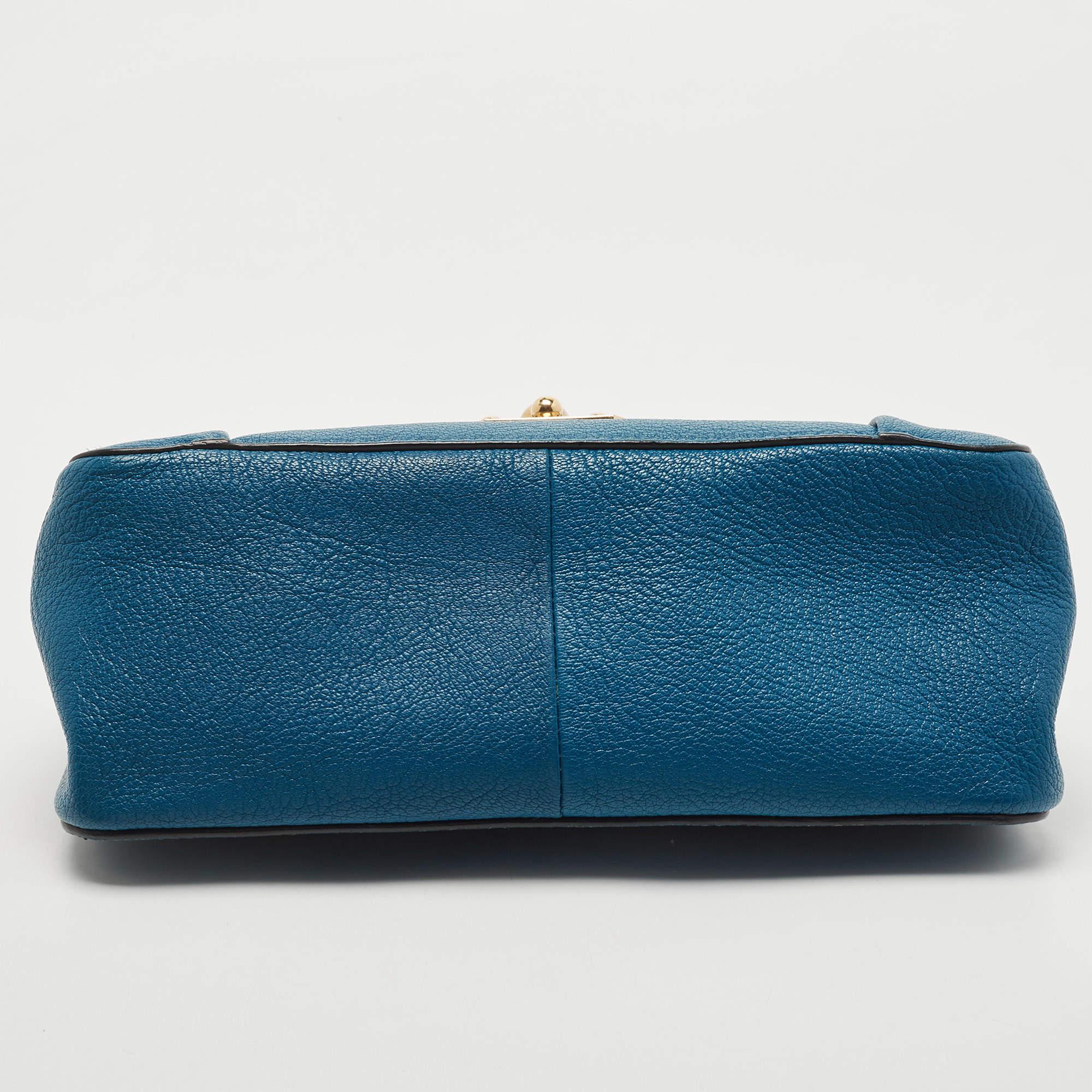Chloe Blue Leather Medium Elsie Chain Flap Shoulder Bag 7