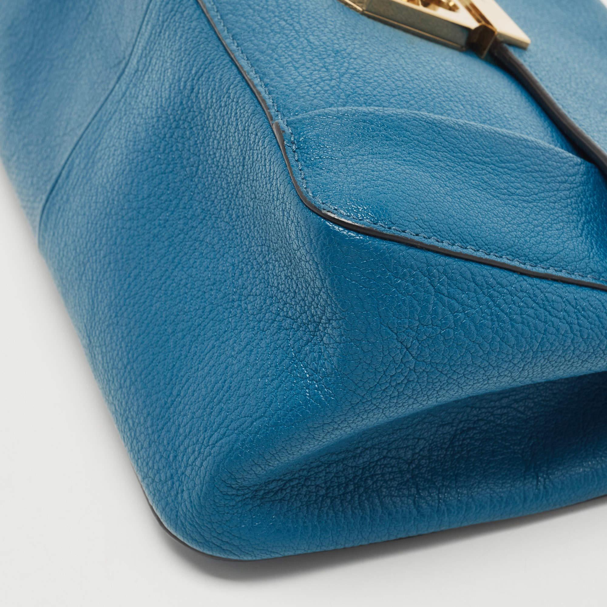 Chloe Blue Leather Medium Elsie Chain Flap Shoulder Bag 9