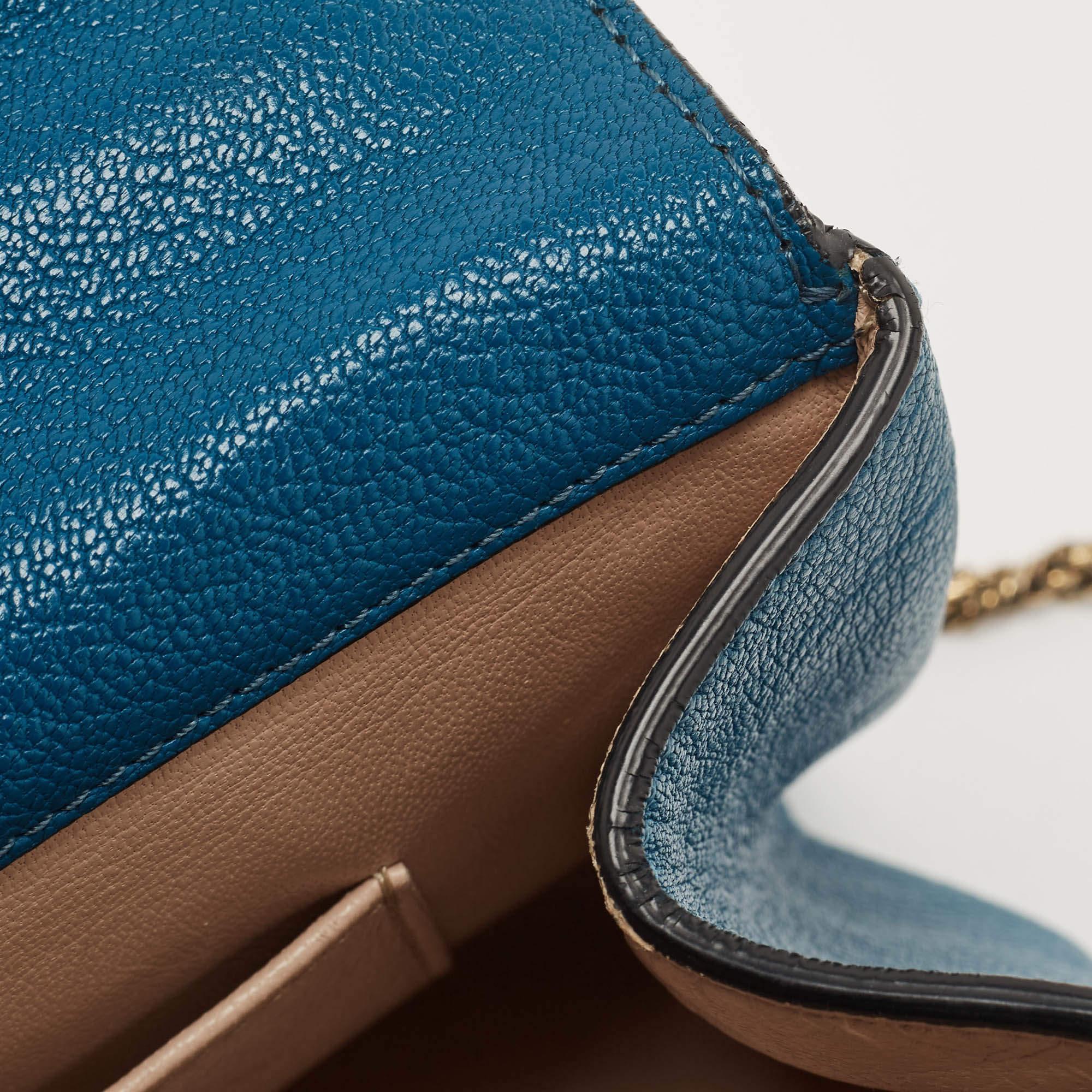 Chloe Blue Leather Medium Elsie Chain Flap Shoulder Bag 3