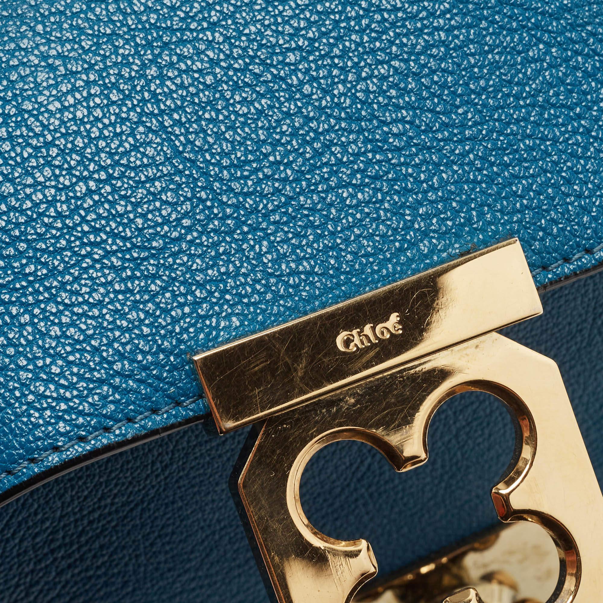 Chloe Blue Leather Medium Elsie Chain Flap Shoulder Bag 4