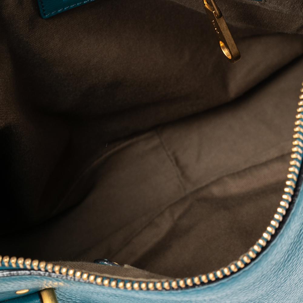 Chloe Blue Leather Medium Marcie Shoulder Bag 6